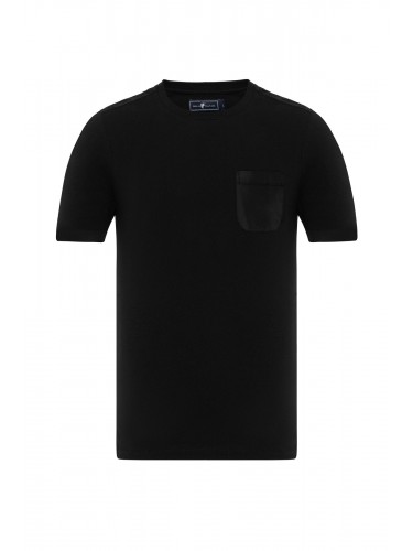 Comfortable Cotton Short Sleeve Men T-Shirt Black B101001B