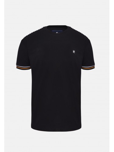 Comfortable Cotton Short Sleeve Men T-Shirt Black B102001B
