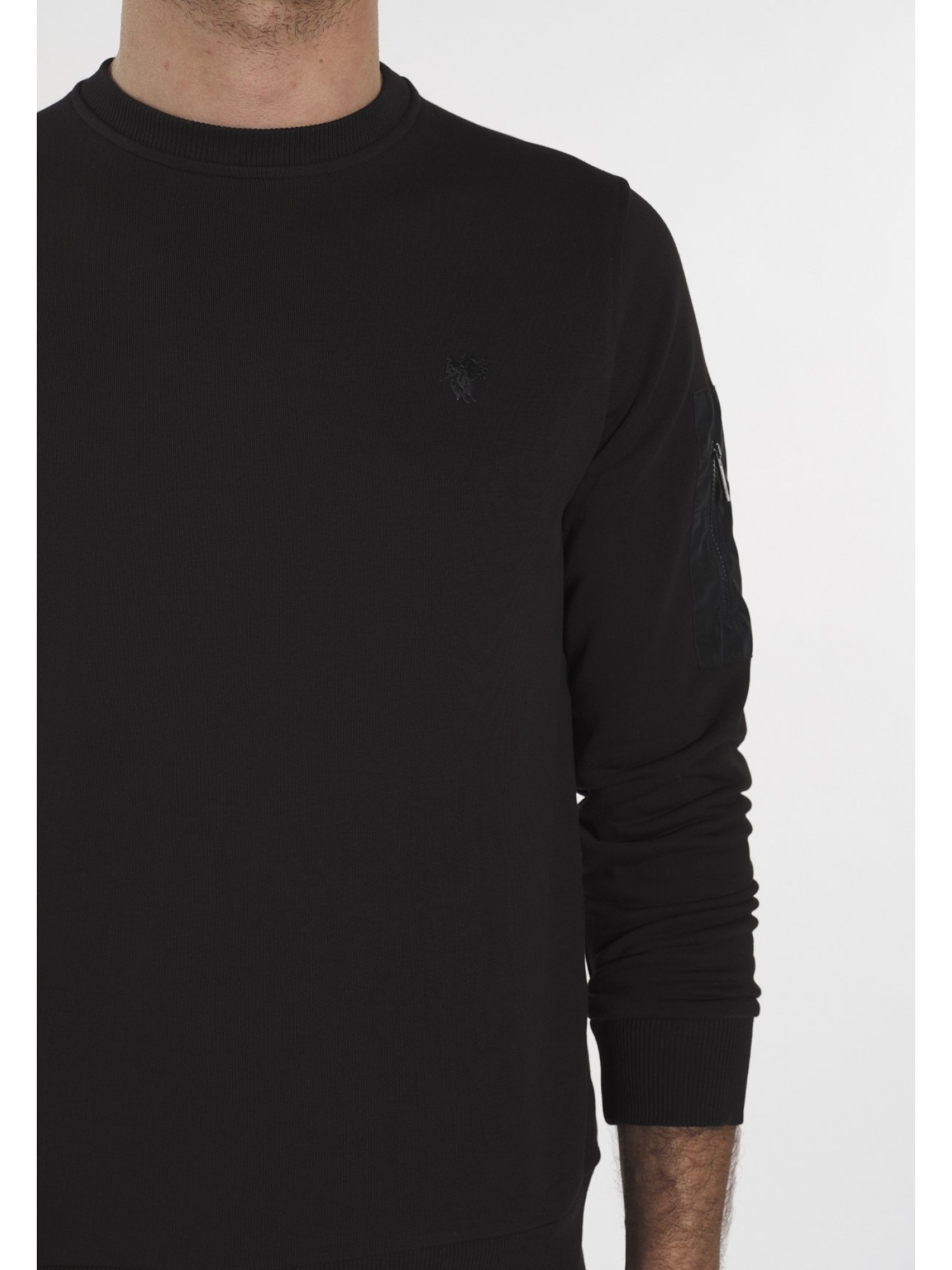 Men Long Sleeve Sweatshirt Black B1060001B