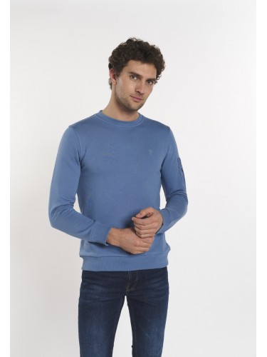 Men Long Sleeve Sweatshirt Denım B1060048D