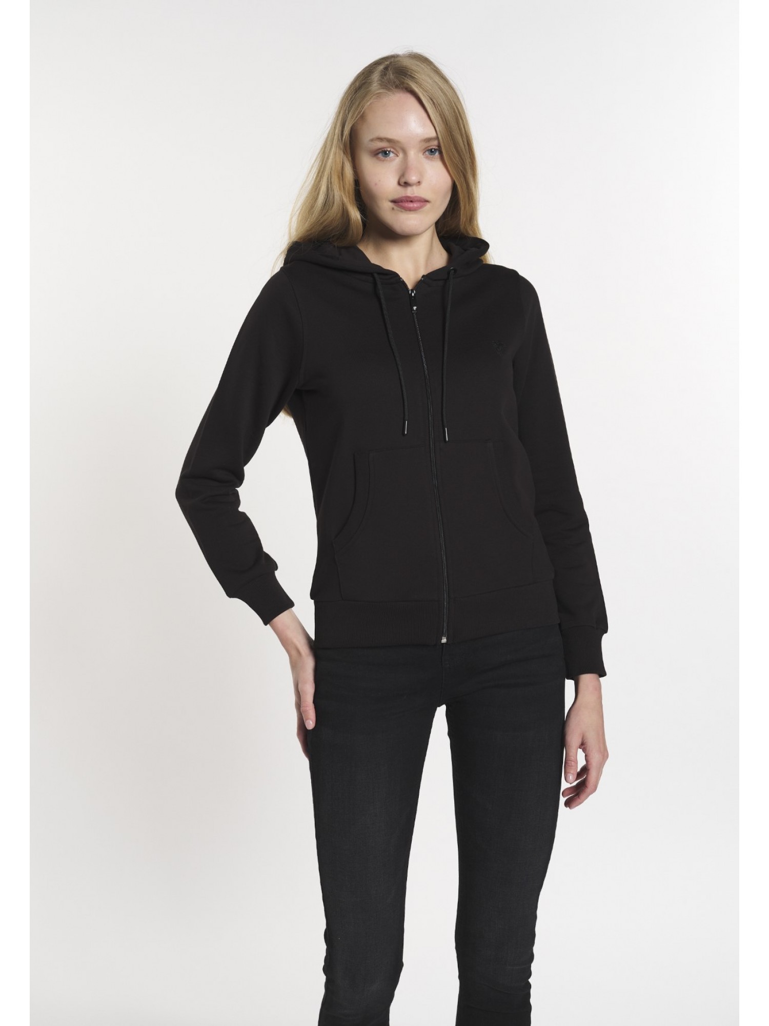 Women Long Sleeve Sweatshirt Black B1100001B