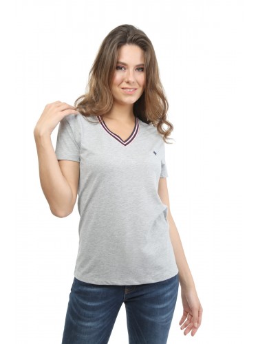 Women T-Shirt Gray B11548013G