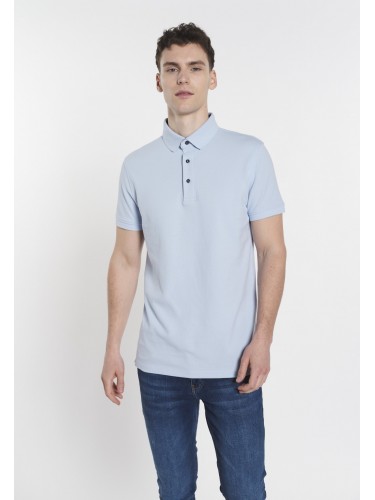Men Polo Shirt Blue B1928003B