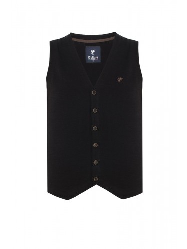 Men's Knit Vest Black B35147001B