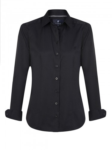 Streetwear Officewear Casual Long Sleeve Women Blouse Black B8293001B